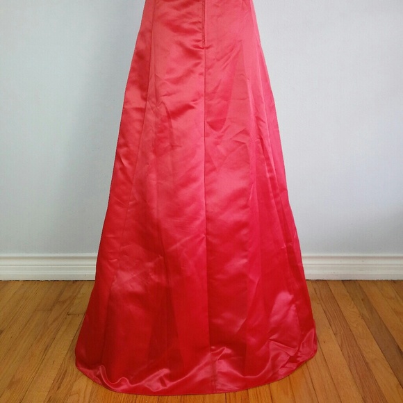 Sally USA Red Ball Gown Peep Floral Beading 3XL - Picture 5 of 8